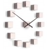 Designer self-adhesive wall clock Future Time FT3000PI Cubic pink (Obr. 0)