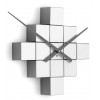 Designer self-adhesive wall clock Future Time FT3000SI Cubic silver (Obr. 1)