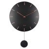 Designové kyvadlové nástěnné hodiny 5863BK Karlsson 47cm (Obr. 0)
