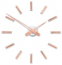 Designer self-adhesive wall clock Future Time FT9600CO Modular copper 60cm