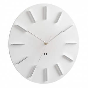 Wall Clock Future Time FT2010WH Round white 40cm