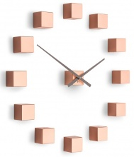 Designer self-adhesive wall clock Future Time FT3000CO Cubic copper