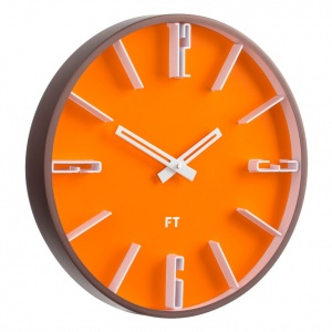 Designer wall clock Future Time FT6010OR Numbers 30cm