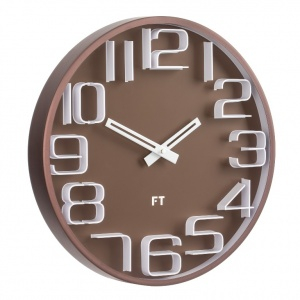 Designer wall clock Future Time FT8010BR Numbers 30cm