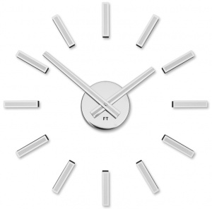 Designer self-adhesive wall clock Future Time FT9400WH Modular white 40cm