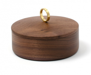 Luxury jewel box Azahar Secret S Ring Walnut 10cm