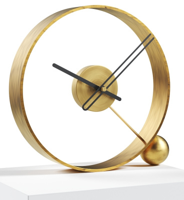 Design table clock Endless antik gold/black 32cm
Click to view the picture detail.