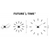 Designer self-adhesive wall clock Future Time FT9600BK Modular black 60cm (Obr. 1)
