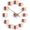 Designer self-adhesive wall clock Future Time FT3000CO Cubic copper (Obr. 0)