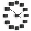 Designer self-adhesive wall clock Future Time FT3000BK Cubic black (Obr. 0)