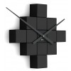 Designer self-adhesive wall clock Future Time FT3000BK Cubic black (Obr. 1)