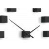 Designer self-adhesive wall clock Future Time FT3000BK Cubic black (Obr. 3)