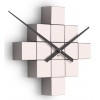 Designer self-adhesive wall clock Future Time FT3000PI Cubic pink (Obr. 1)