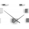 Designer self-adhesive wall clock Future Time FT3000SI Cubic silver (Obr. 3)