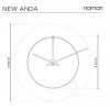 Design Wall Clock Nomon New Anda L red 100cm (Obr. 1)