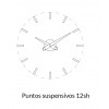 Designové nástěnné hodiny Nomon Puntos Suspensivos 12i red 50cm (Obr. 0)