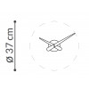 Designové nástěnné hodiny Nomon Axioma L black small 37cm (Obr. 1)