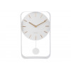 Designové kyvadlové nástěnné hodiny 5796WH Karlsson 33cm (Obr. 0)
