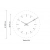 Designové nástěnné hodiny Nomon TACON 12L white 100cm (Obr. 1)