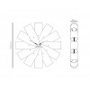 Designové nástěnné hodiny Nomon Ciclo CING walnut 55cm (Obr. 1)