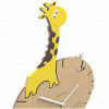 Dětské hodiny CalleaDesign žirafa 42cm (možnost vlastního jména) (Obr. 1)
