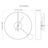 Design table clock Endless lacquered black/walnut 32cm (Obr. 1)