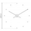 Designové nástěnné hodiny NOMON OJ stříbrné 80cm (Obr. 5)