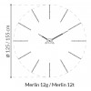 Designové nástěnné hodiny Nomon Merlin Walnut 4NP 125cm (Obr. 2)
