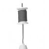 Bílá závěsná lampa na šedém lanu Leitmotiv LM913 (Obr. 0)