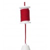 Bílá závěsná lampa na červeném lanu Leitmotiv LM914 (Obr. 0)