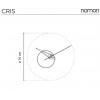 Designové nástěnné hodiny Nomon Cris walnut 70cm (Obr. 4)