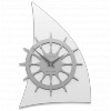 Designové hodiny 10-014 CalleaDesign Sailing 45cm (více barevných verzí) (Obr. 1)