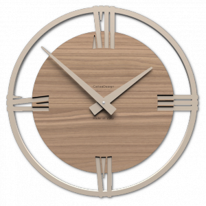 Designové hodiny 10-216n natur CalleaDesign Sirio 60cm (více dekorů dýhy)