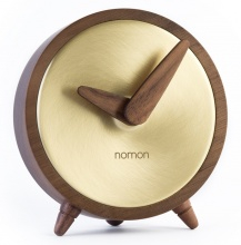Designerski zegar stojący Nomon Atomo Gold 10cm
