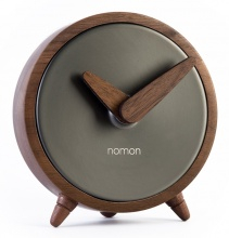 Designerski zegar stojący Nomon Atomo Graphite 10cm