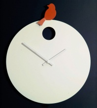 Designové nástěnné hodiny Diamantini&Domeniconi 394 orange Bird 40cm