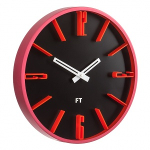 Designer wall clock Future Time FT6010BK Numbers 30cm