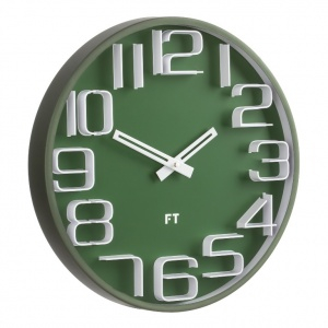 Designer wall clock Future Time FT8010GR Numbers 30cm