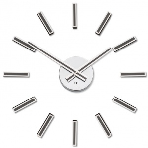 Designer self-adhesive wall clock Future Time FT9400TT Modular titanium grey 40cm