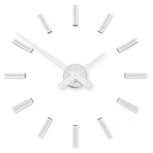 Designer self-adhesive wall clock Future Time FT9600WH Modular white 60cm