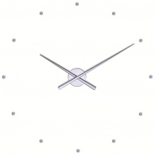 Designerski zegar ścienny NOMON OJ srebrny 50cm