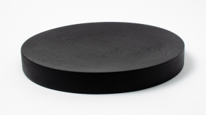 Luxury wooden storage tray Pau Black stained ash 27cm
