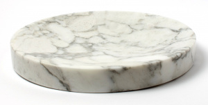 Luxury marble storage tray Pau Marble Calacatta Blanco 27cm