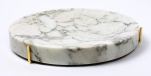 Luxury marble storage tray Pau Marble ST Calacatta Blanco 27cm