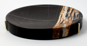 Luxury marble storage tray Pau Marble ST Sahara Noir 27cm