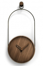 Designové nástěnné hodiny Nomon Eslabon Walnut Black 68cm
