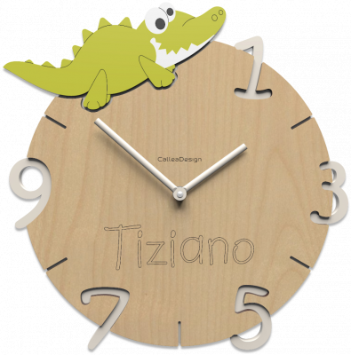 Dětské nástěnné hodiny s vlastním jménem CalleaDesign krokodýl 36cm
Click to view the picture detail.