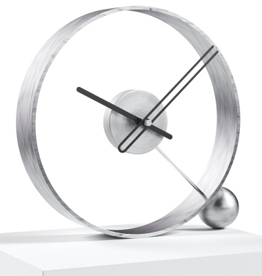 Design table clock Endless antik silver/black 32cm
Click to view the picture detail.