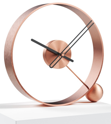 Design table clock Endless brushed pink/black 32cm
Click to view the picture detail.