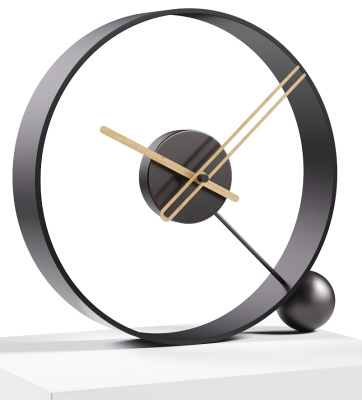 Design table clock Endless lacquered black/oak 32cm
Click to view the picture detail.
